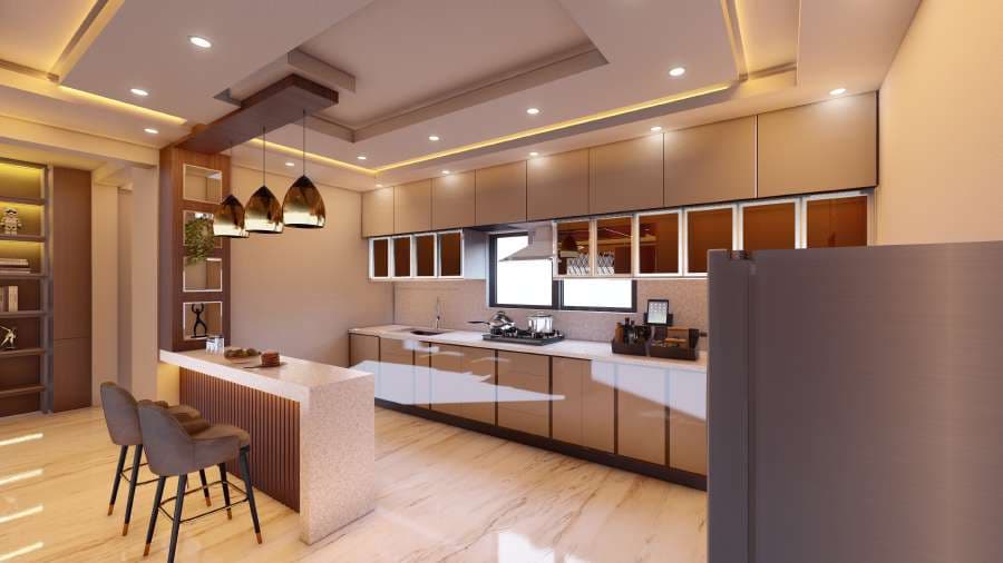 Kitchen interior designed by Ether Associates