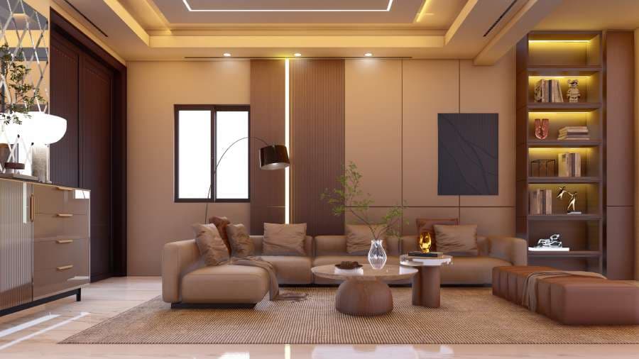 Living room interior designed and executed by Ether Associates